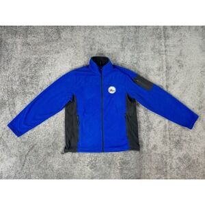 Philadelphia Sixers Jacket Men Medium Blue GIII Carl Banks NBA Zip Logo Fleece